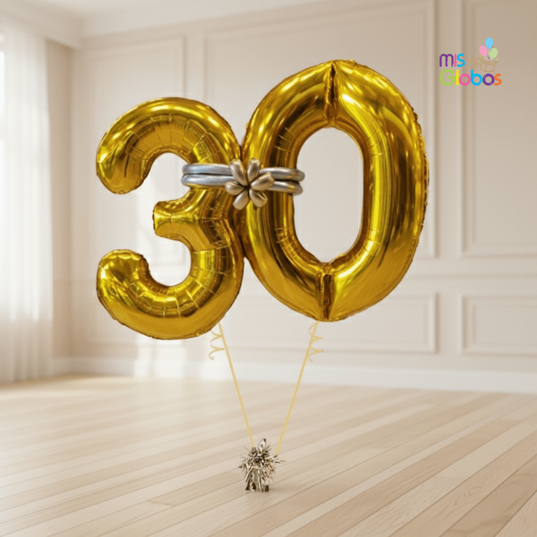 Arreglo de Globos Números unidos - Mis Globos
