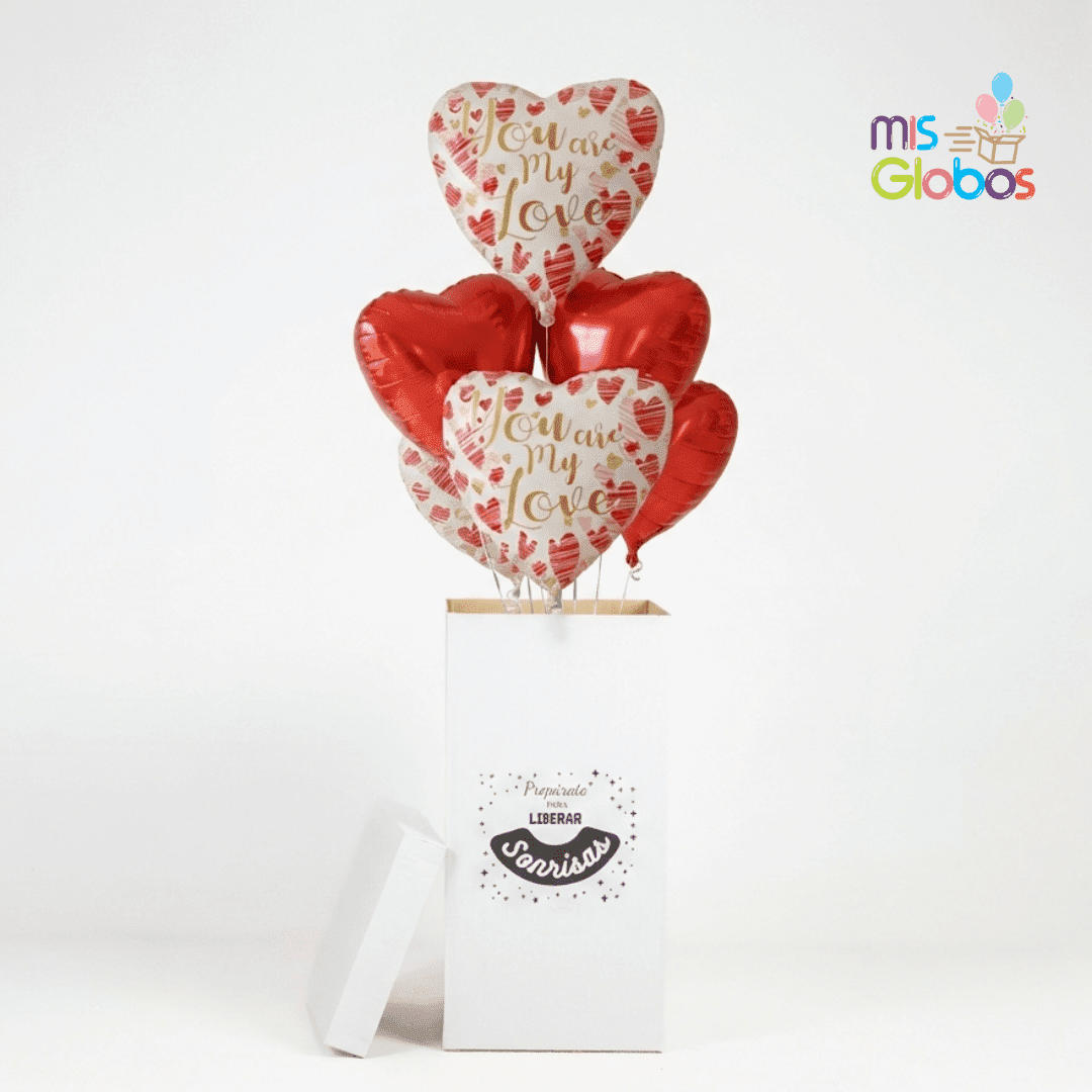 Caja GloBOOM con globos Mixturas de amor