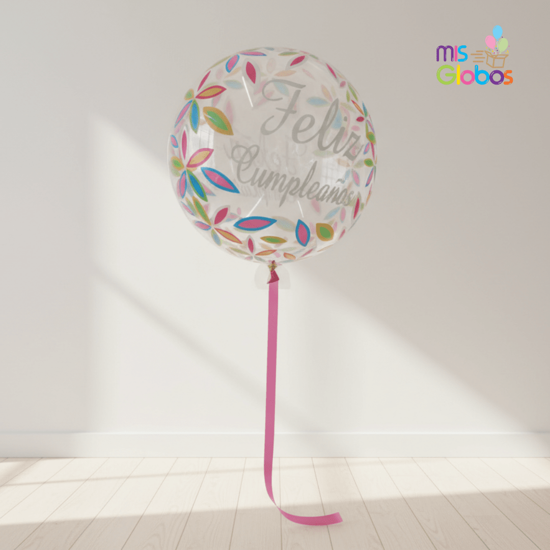 Decoburbuja Feliz Cumpleaños Pétalos