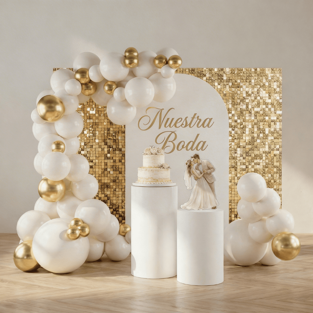 Decoración Súper Set Panel destellos Boda - Mis Globos