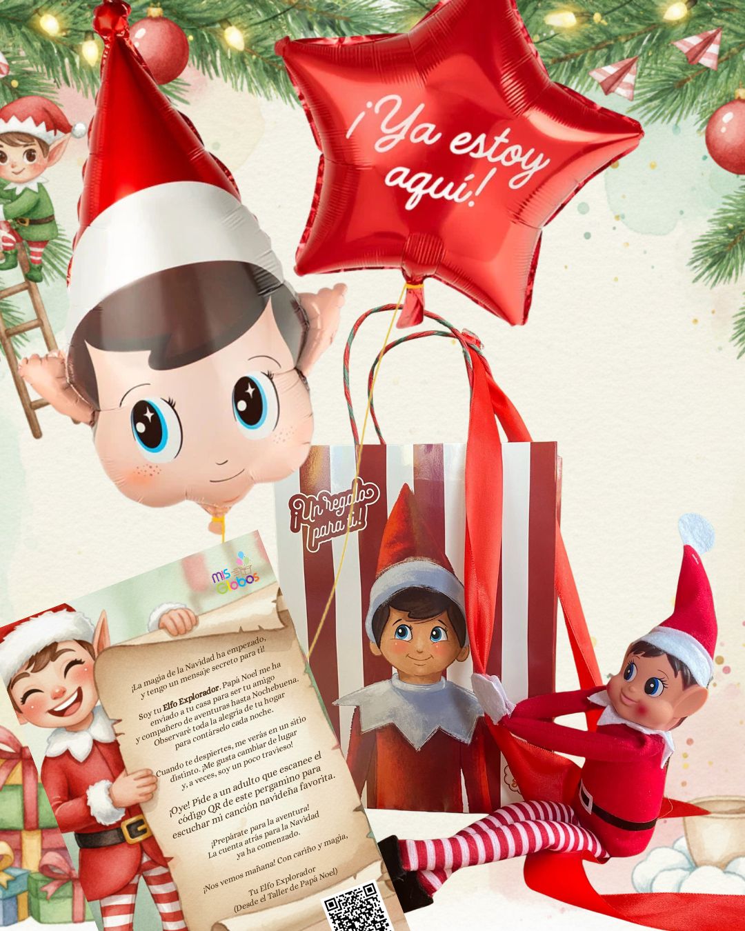 Elfo explorador de Navidad