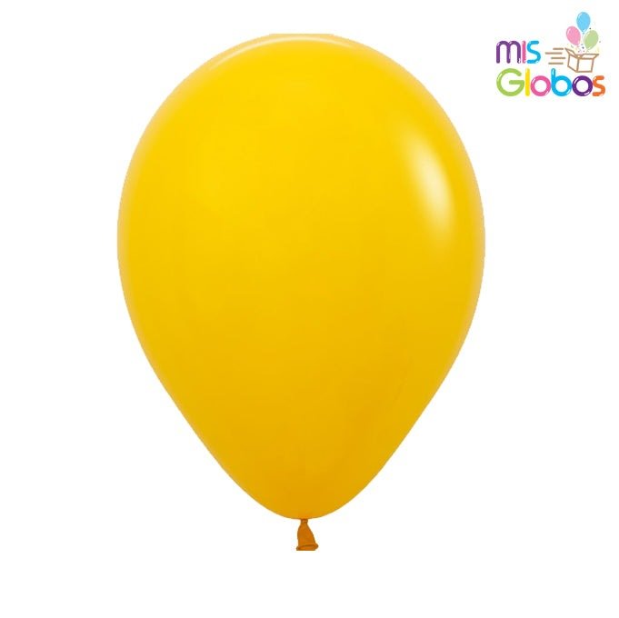 Globo Amarillo miel hinchado con Helio por unidades. - Mis Globos