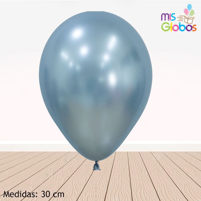 Globo Azul Ártico Silk hinchado con Helio por unidades.