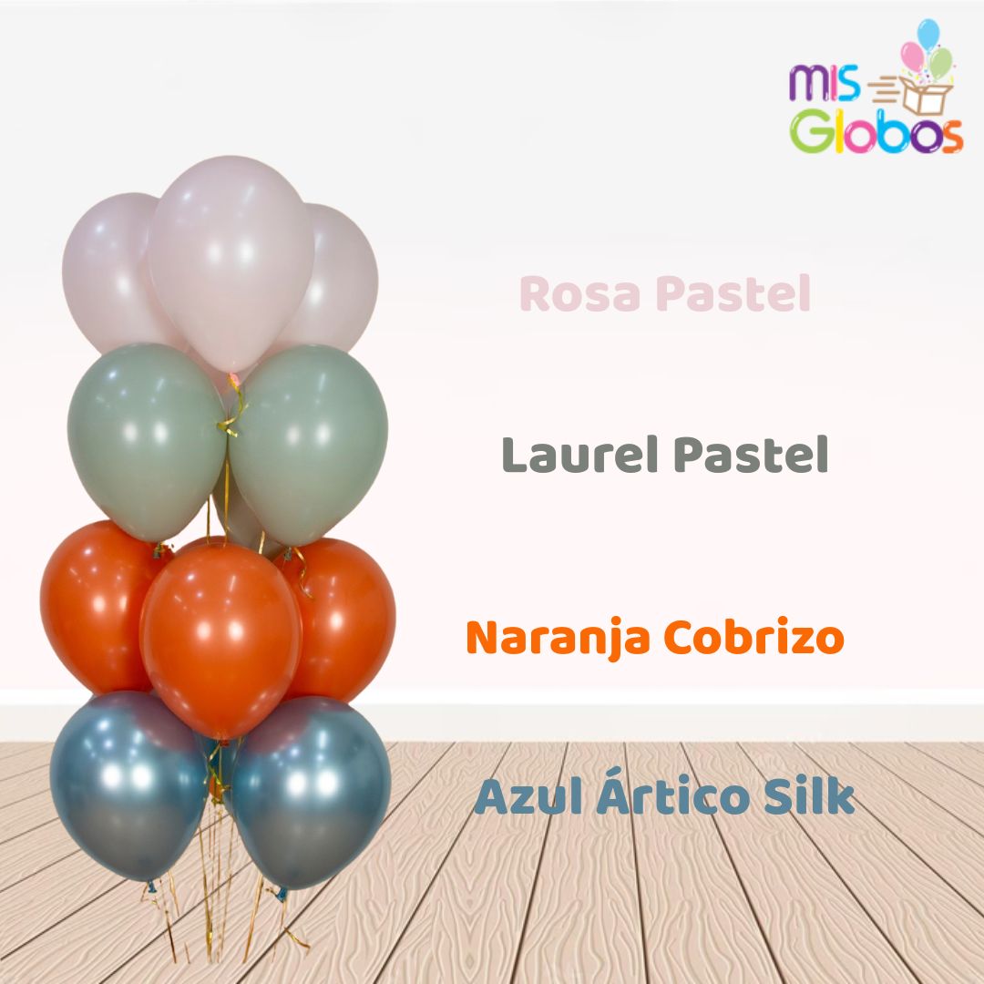 Globo Laurel Pastel hinchado con Helio por unidades.