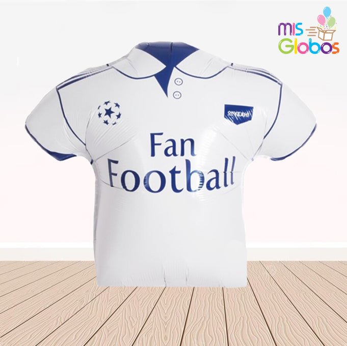 Globo Camiseta Fútbol Blanca - Mis Globos