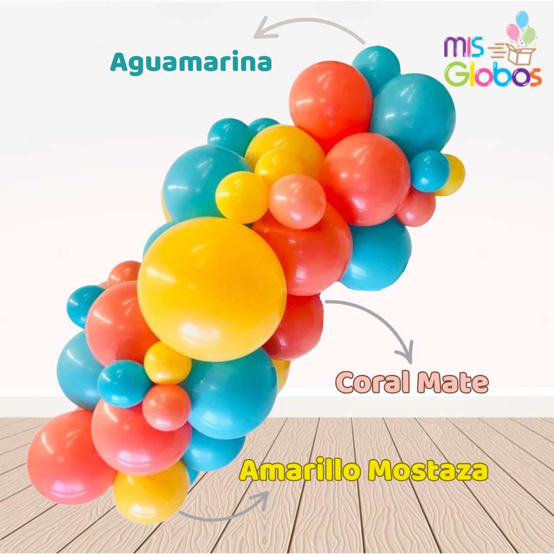 Globo Turquesa mate hinchado con Helio por unidades.