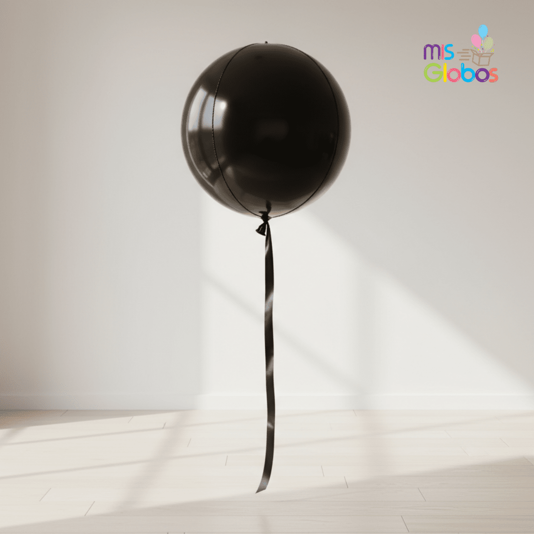 Globo Esfera Negra 55 cm - Mis Globos