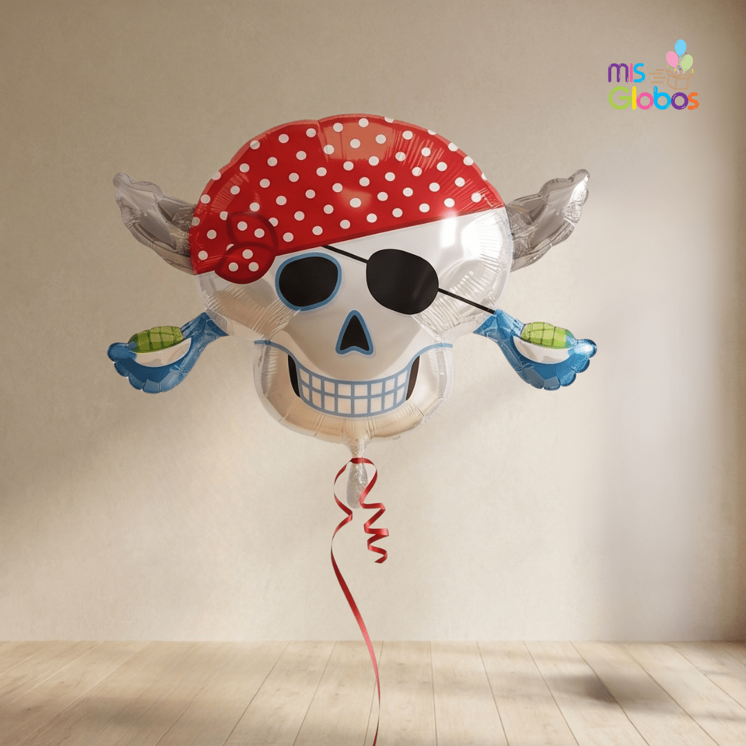 Globo Forma Calavera Pirata