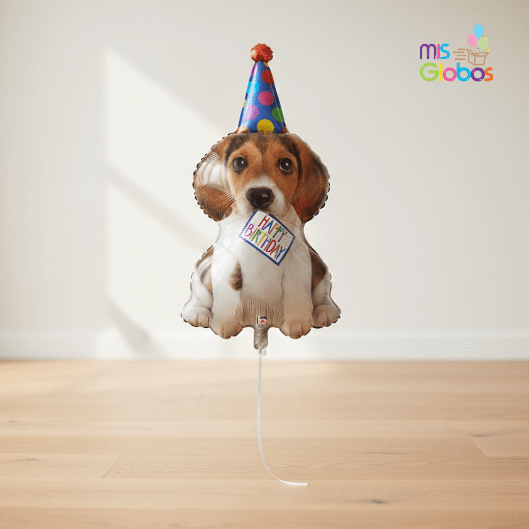 Globo forma Perrito Happy Birthday