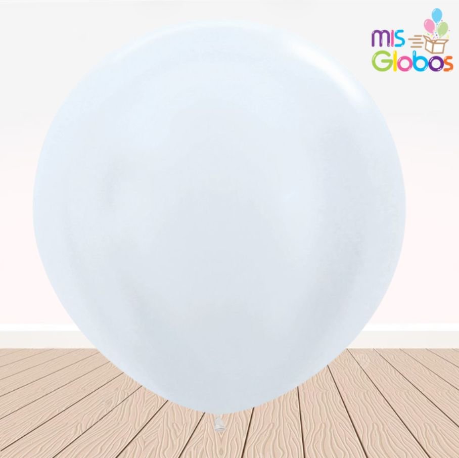 Globo GIGANTE Blanco Metal