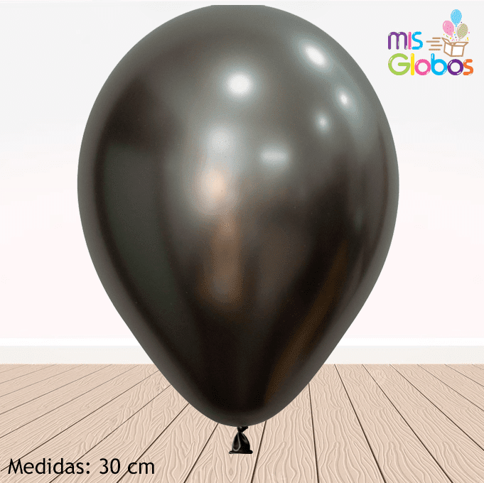 Globo Gris Medianoche Silk hinchado con Helio por unidades.