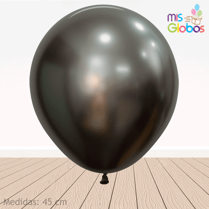Globo Gris Medianoche Silk hinchado con Helio por unidades.