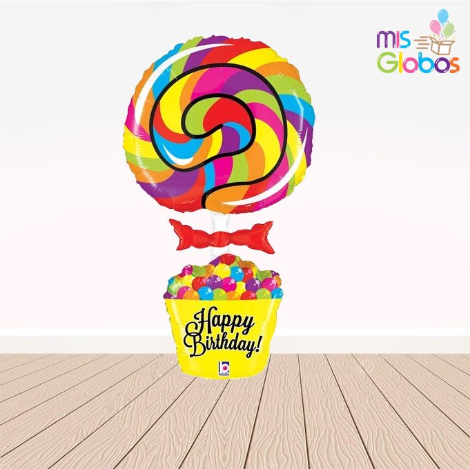 Globo Happy Birthday Piruleta - Mis Globos