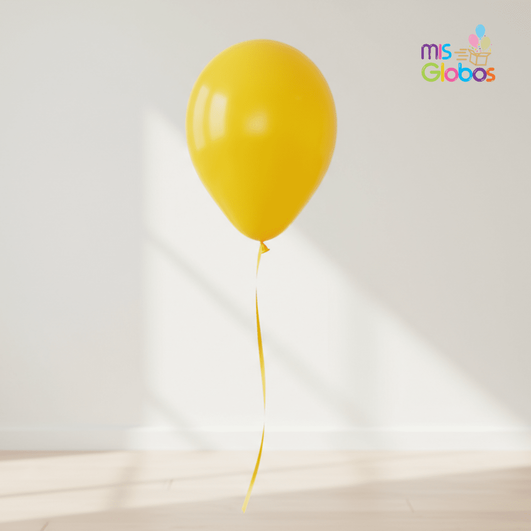 Globo Latex Amarillo Miel mate hinchado con Helio por unidades