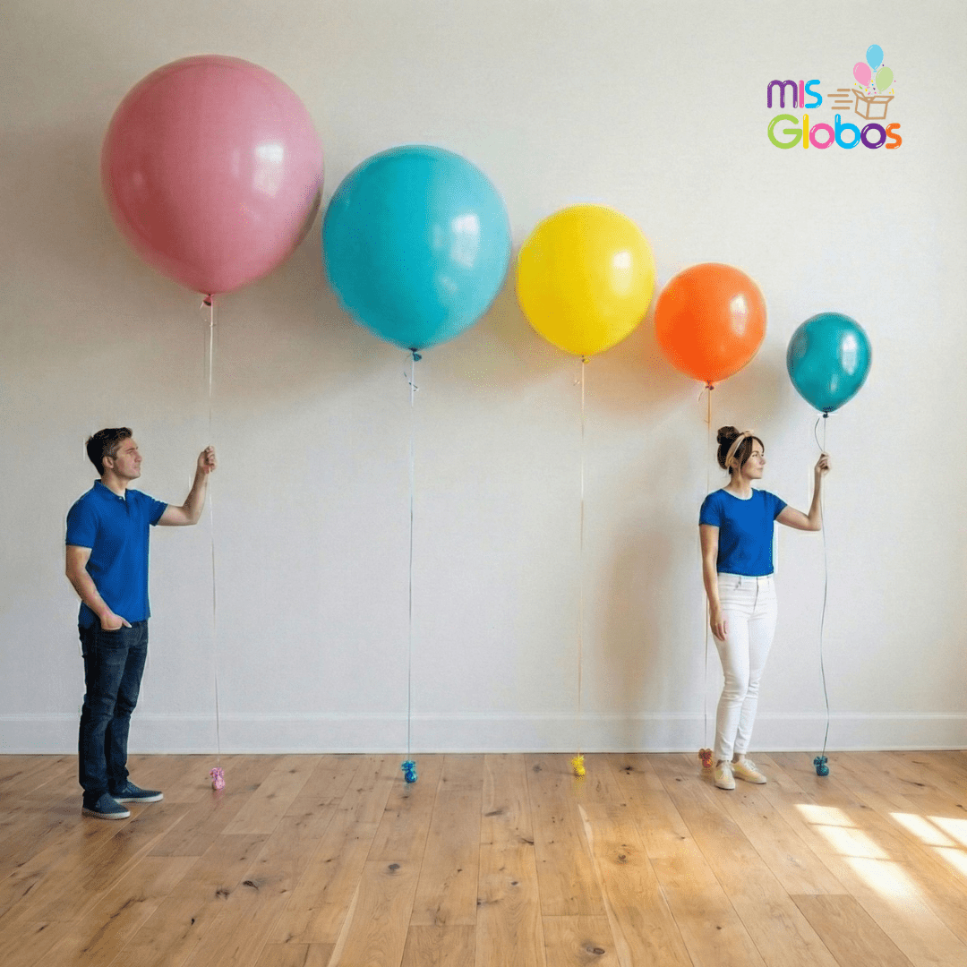 Globo Latex Azul Galaxy Cromado hinchado con Helio por unidades