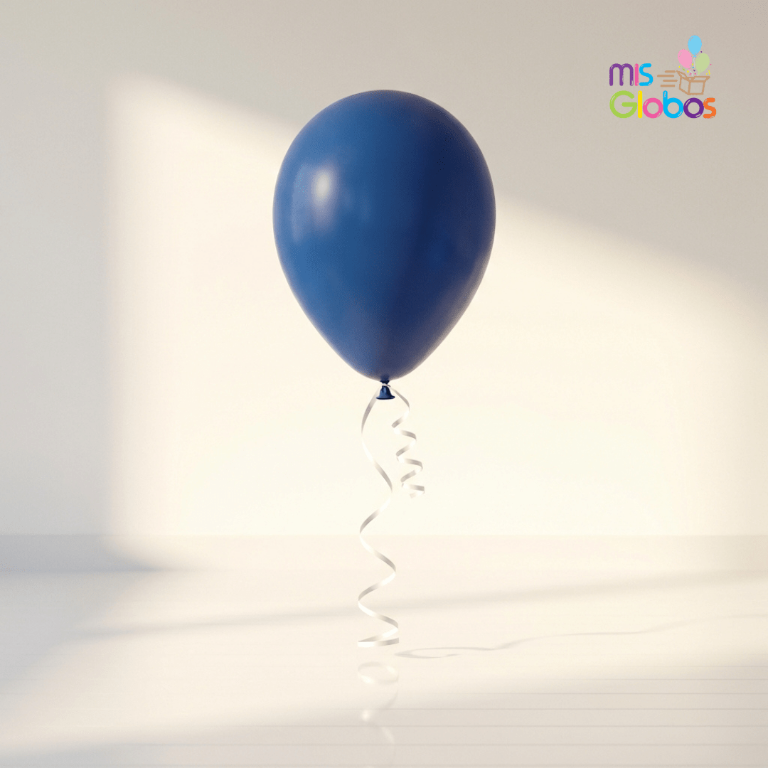 Globo Latex Azul Real metal hinchado con Helio por unidades. - Mis Globos