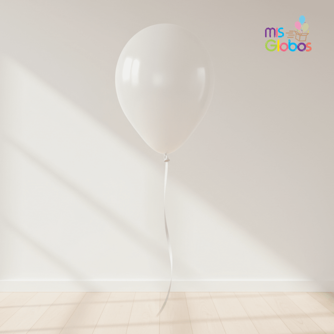 Globo Latex Crema Pastel hinchado con Helio por unidades.