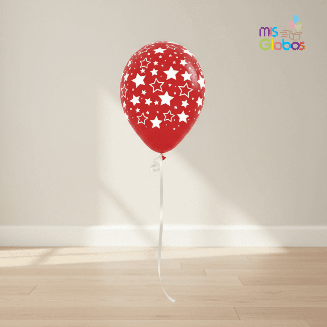 Globo látex estrellas - Mis Globos