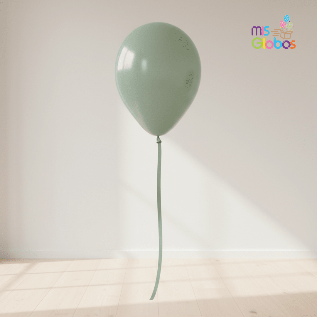 Globo Latex Laurel Pastel hinchado con Helio por unidades.