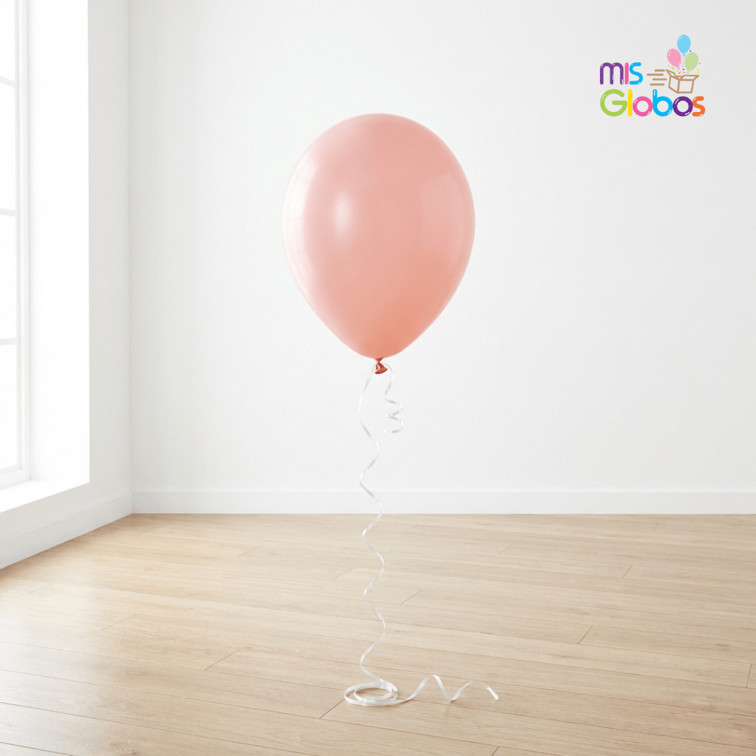 Globo Latex Melón Pastel hinchado con Helio por unidades. - Mis Globos