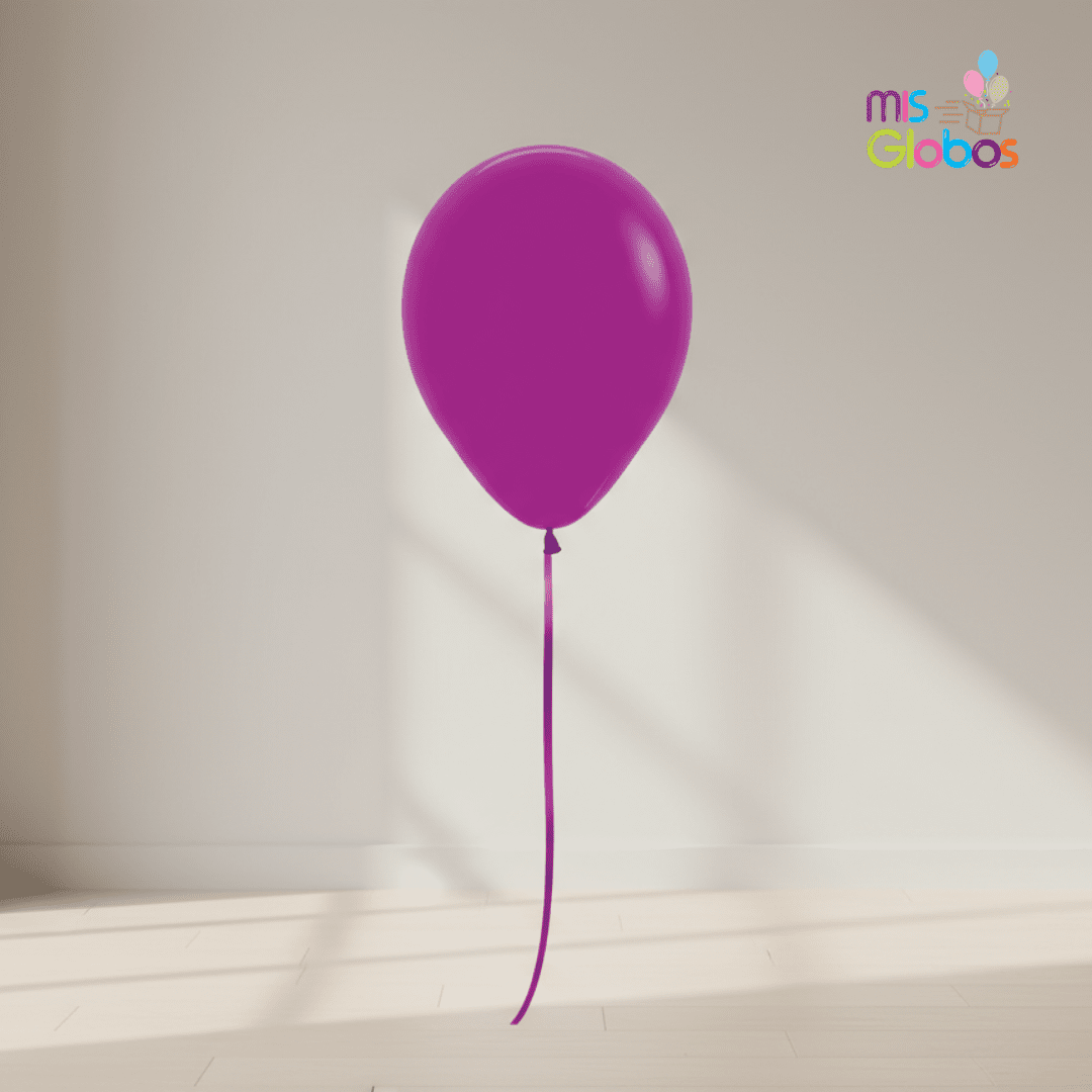 Globo Latex Orquídea mate hinchado con Helio por unidades.