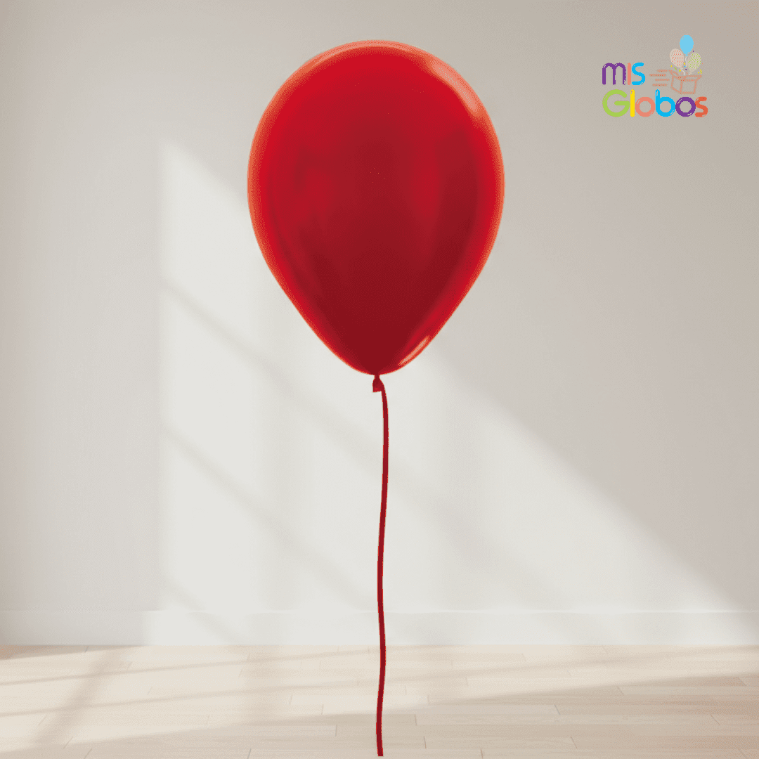 Globo Latex Rojo metal hinchado con Helio por unidades.