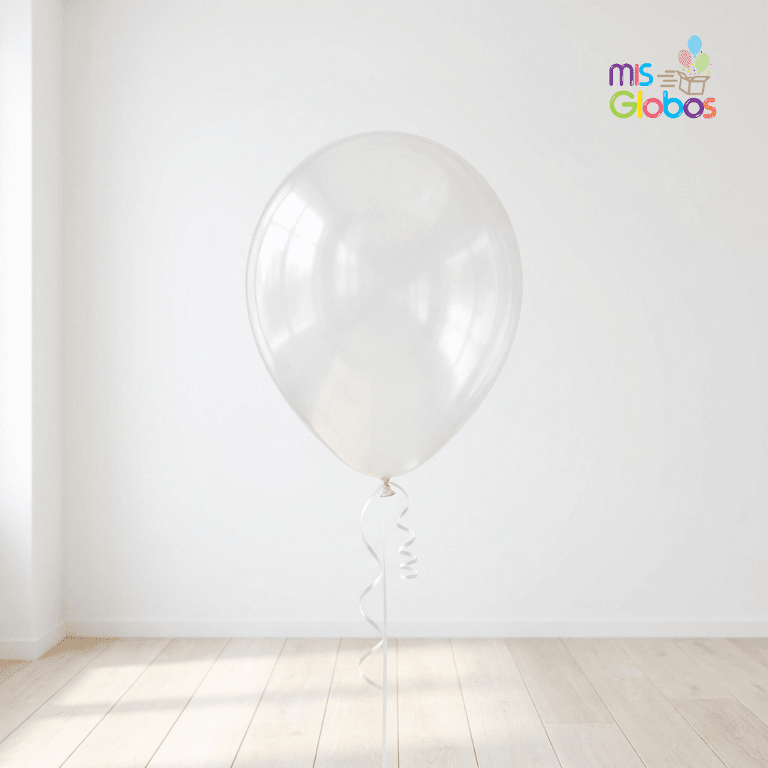 Globo Latex Transparente hinchado con Helio por unidades. - Mis Globos