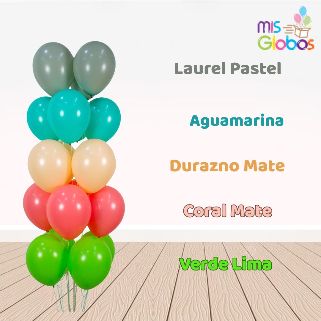 Globo Turquesa mate hinchado con Helio por unidades.