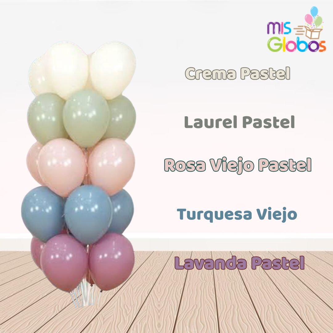 Globo Crema Pastel hinchado con Helio por unidades.