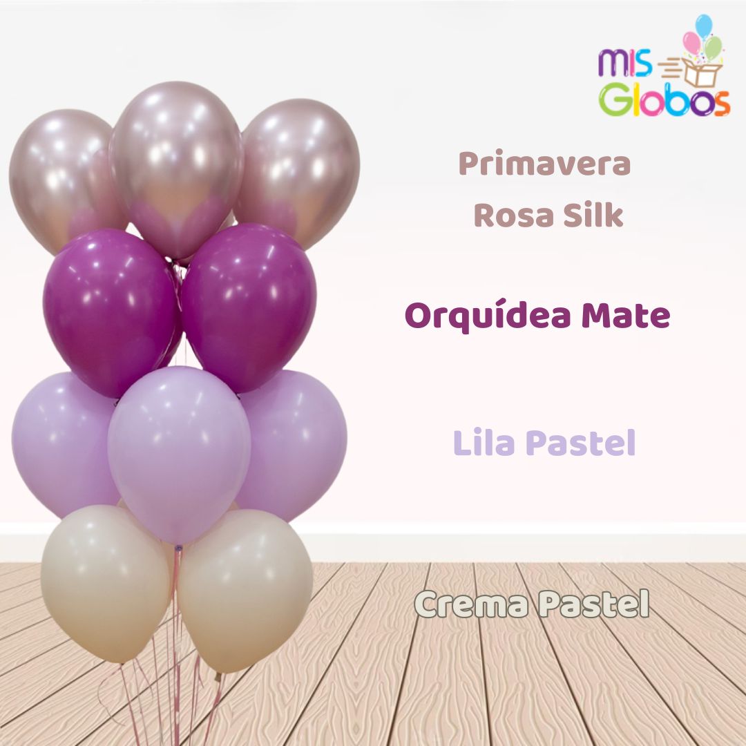 Globo Crema Pastel hinchado con Helio por unidades.