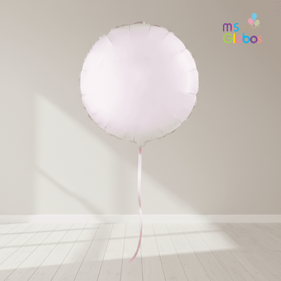 Globo Mylar Círculo Blanco 45 Cm