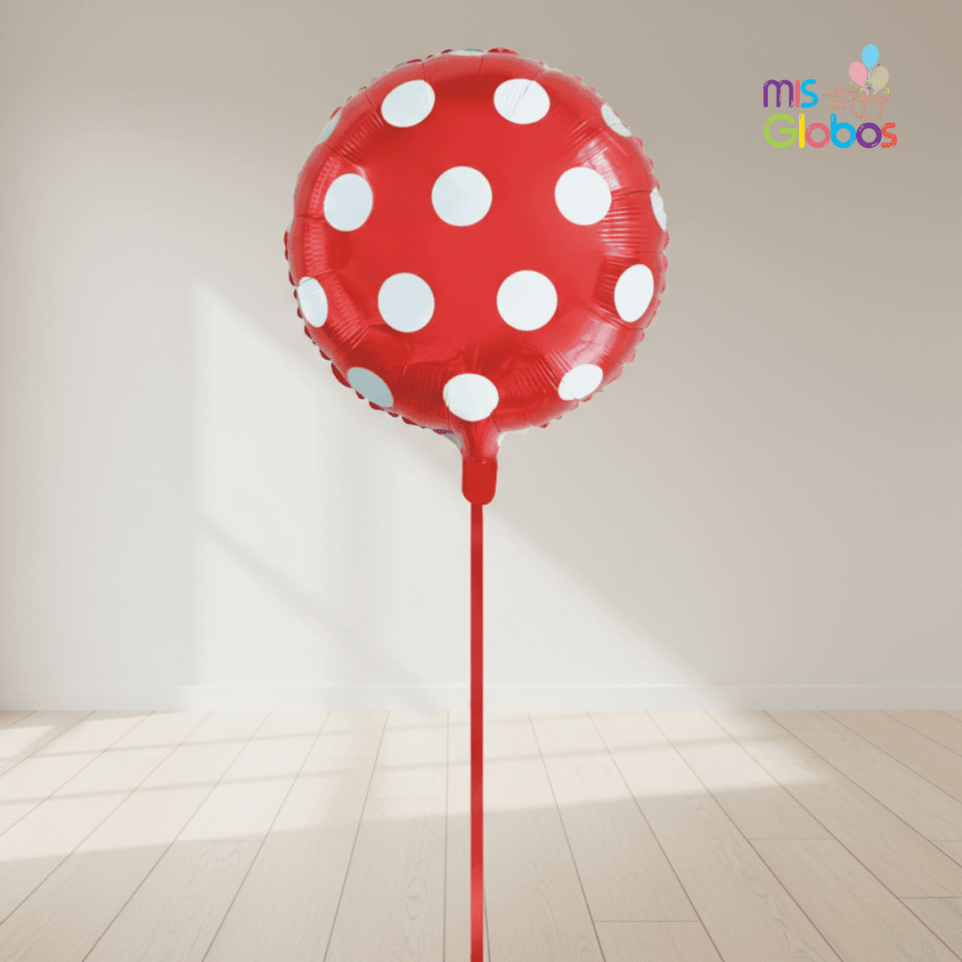 Globo Mylar Círculo Rojo topos