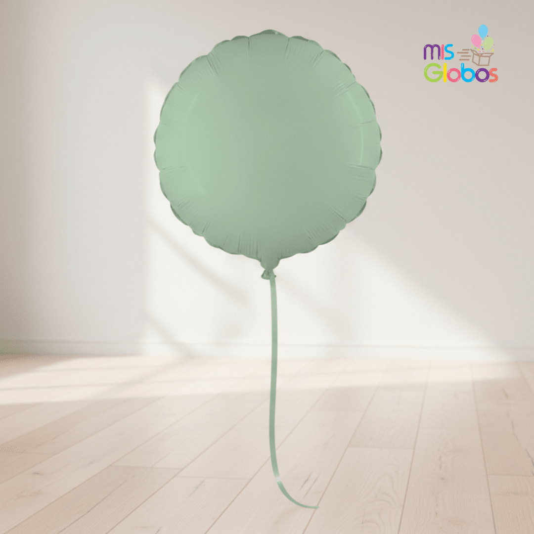Globo Mylar Círculo Verde menta 45 Cm