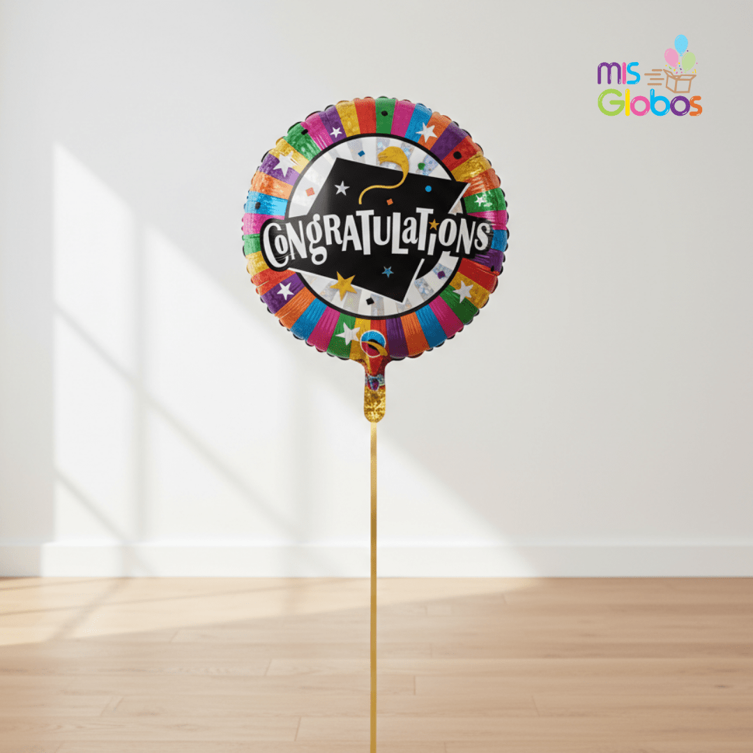 Globo Mylar Congratulations Holográfico