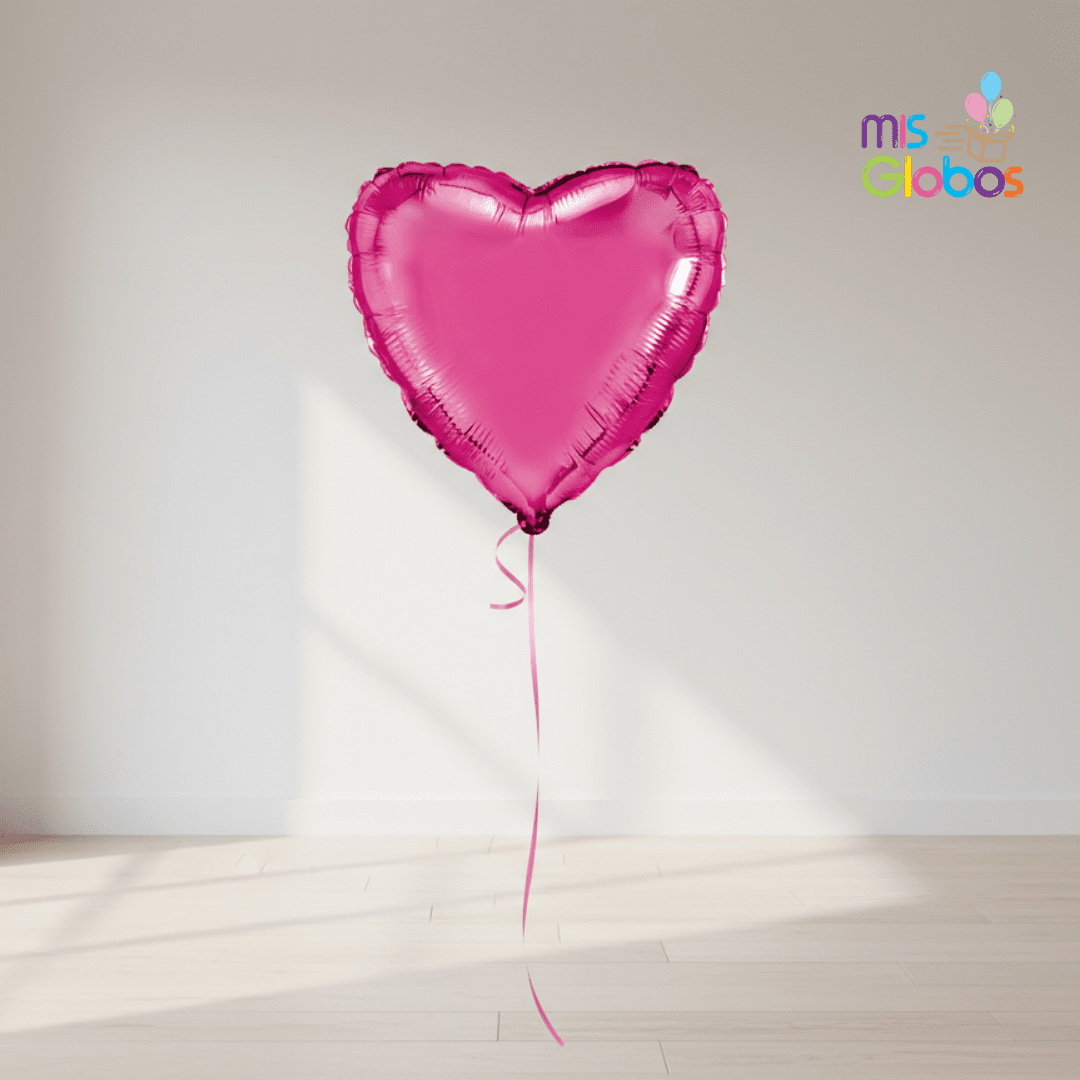 Globo Mylar Corazón 45 Cm. Fucsia