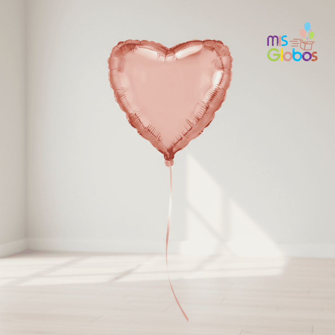 Globo Mylar Corazón 45 Cm. Rosegold