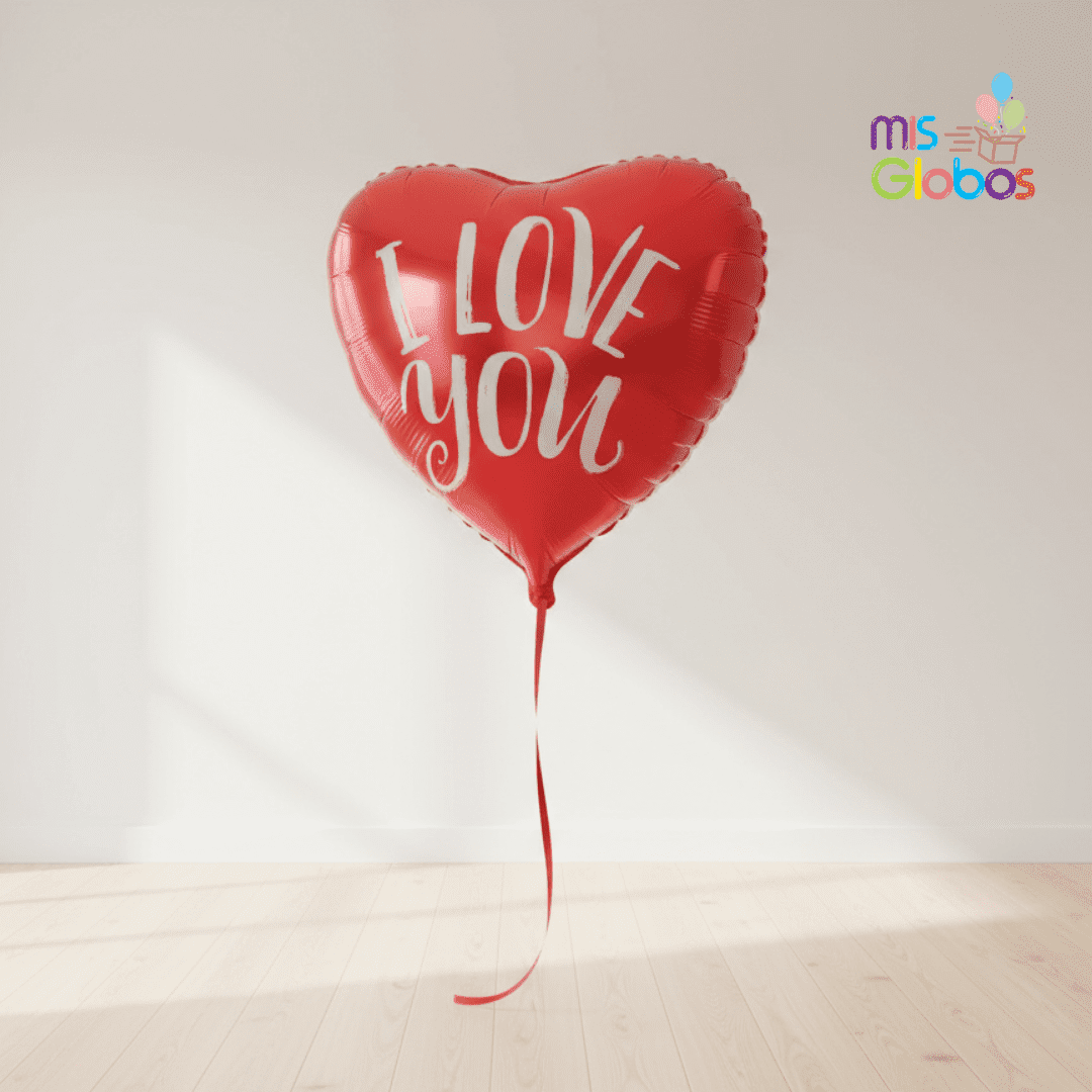 Globo mylar corazón I Love you Stylish