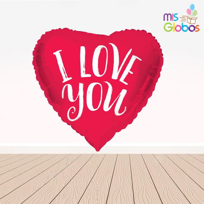 Globo mylar corazón I Love you Stylish - Mis Globos