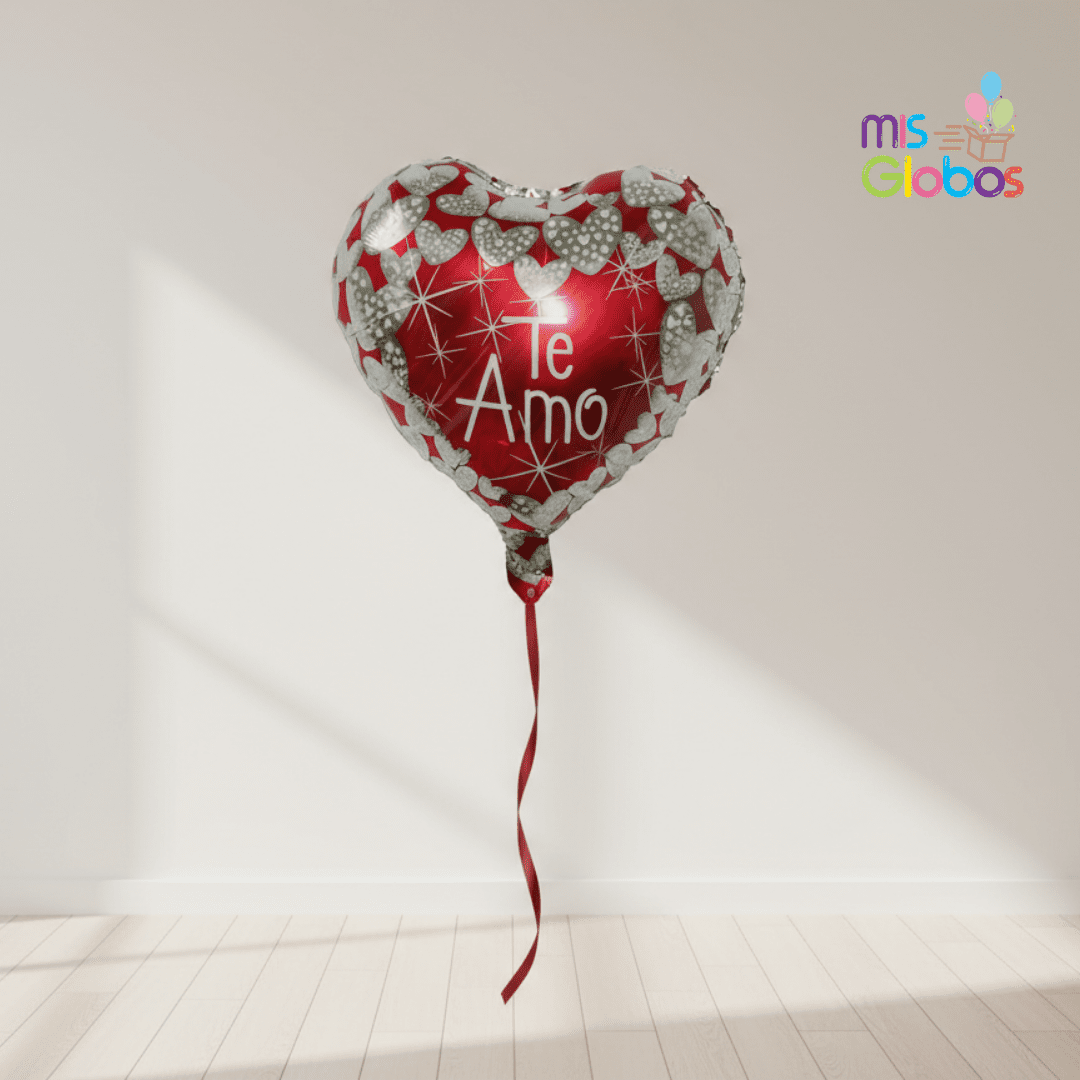 Globo mylar corazón Te amo - Mis Globos