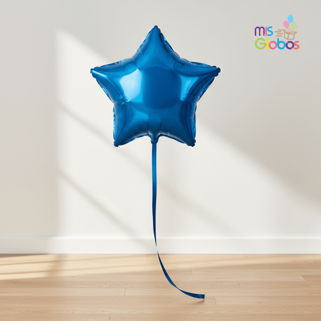 Globo Mylar Estrella Azul 45 Cm