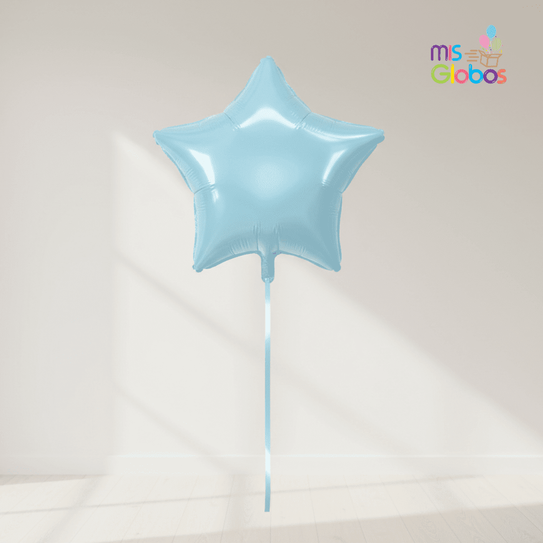 Globo Mylar Estrella Azul Pastel 81 cm