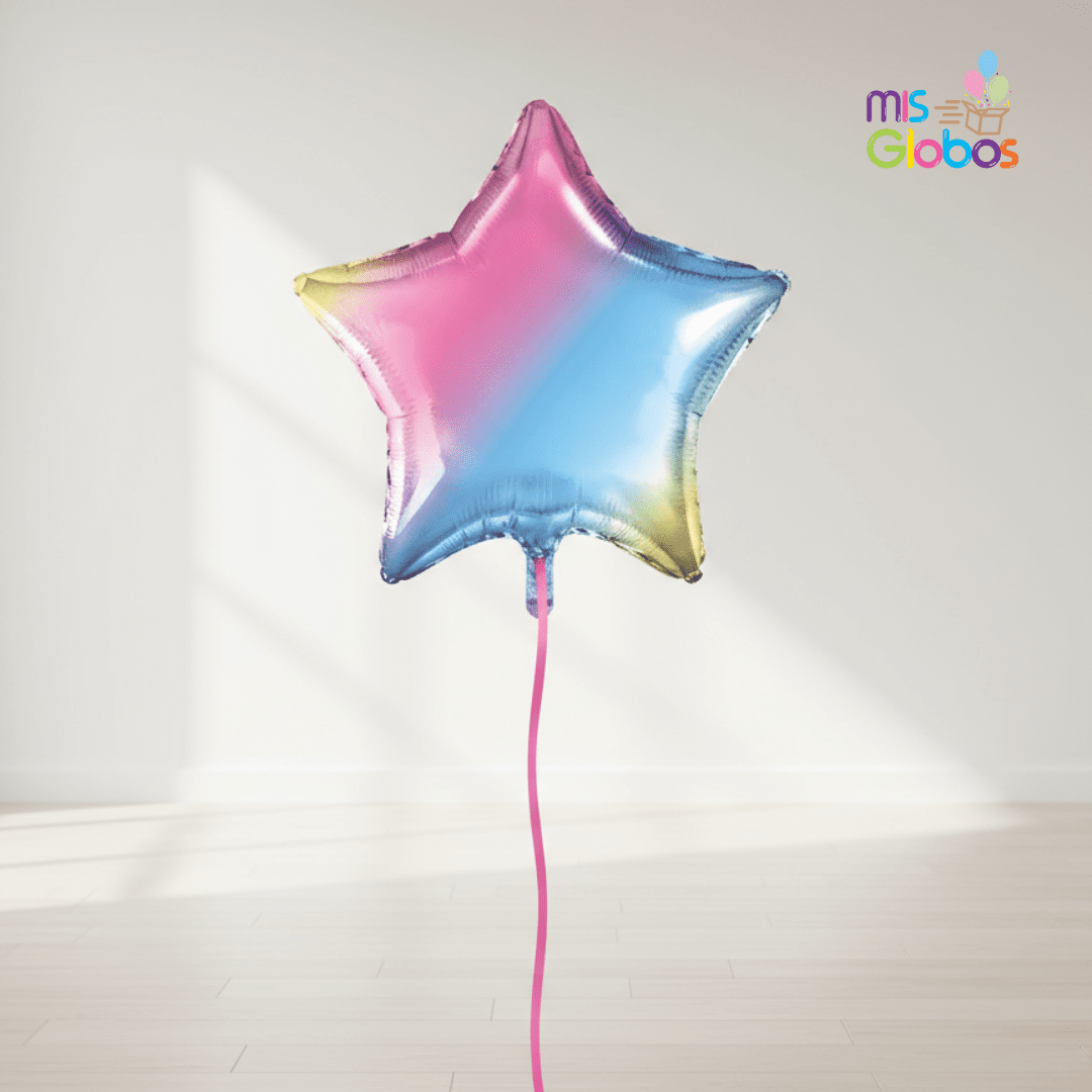 Globo Mylar Estrella Iridiscente 45 Cm