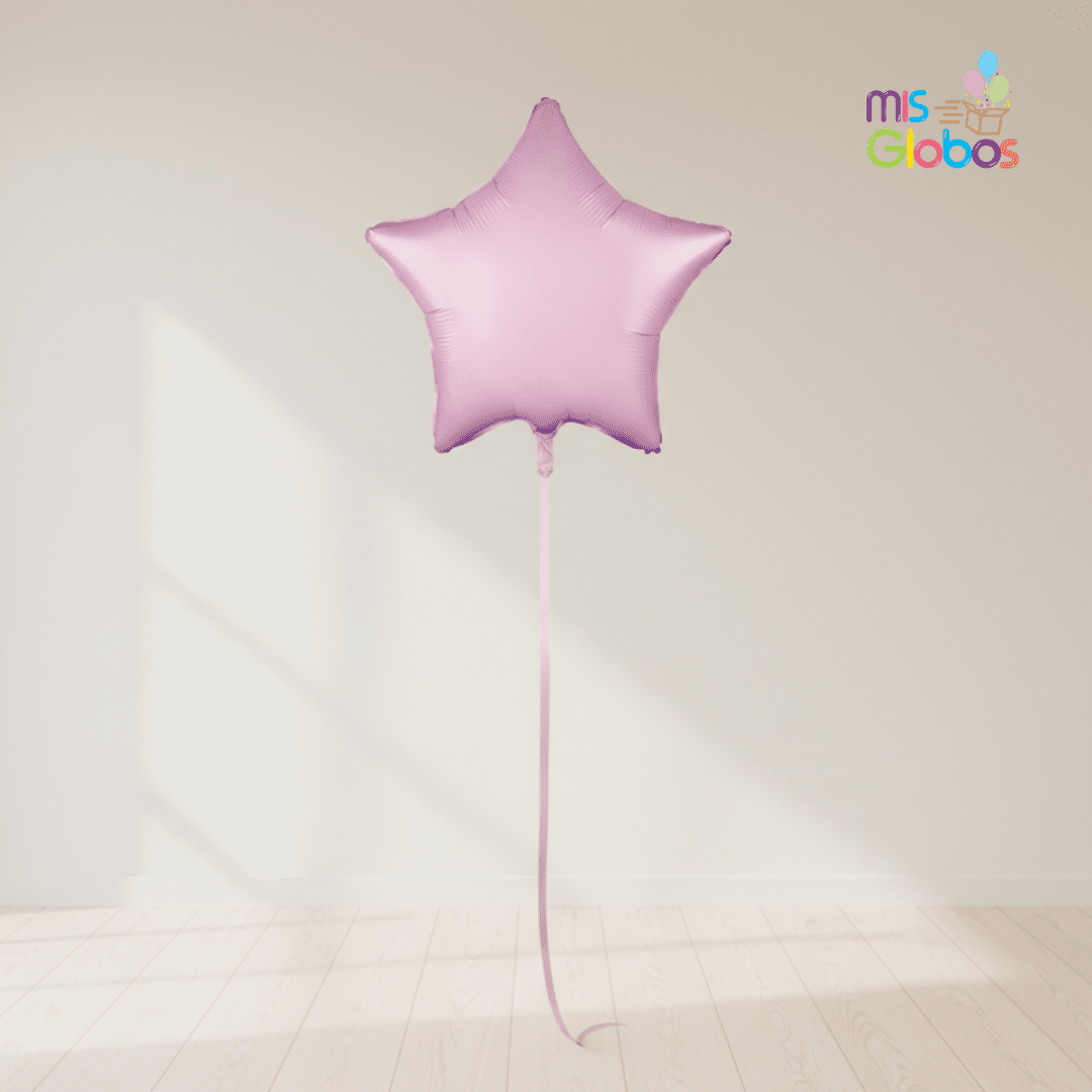 Globo Mylar Estrella Lila Satín 45 Cm