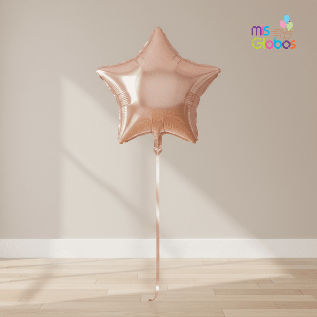 Globo Mylar Estrella Rosegold 45 Cm