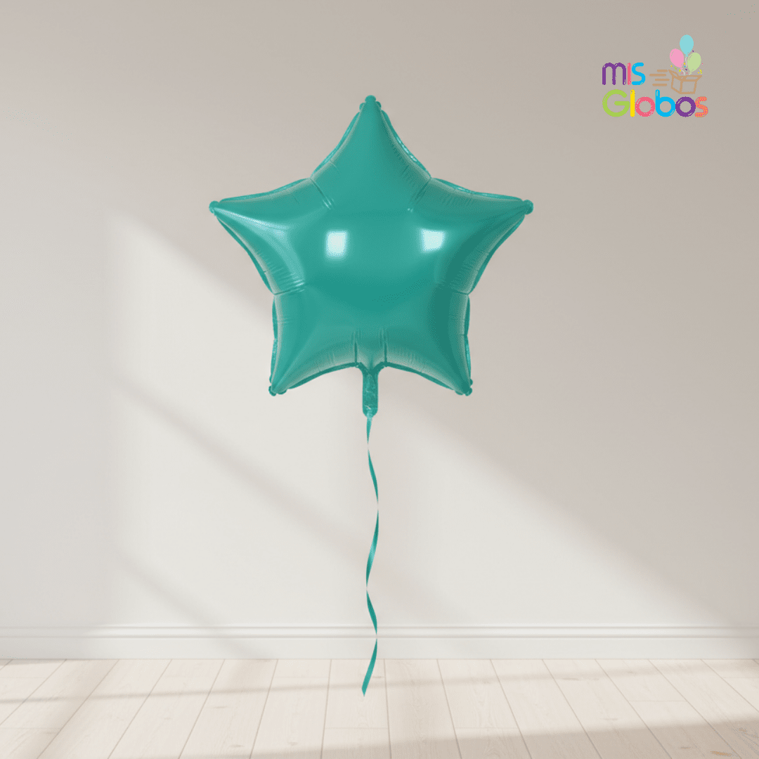 Globo Mylar Estrella Turquesa 45 Cm
