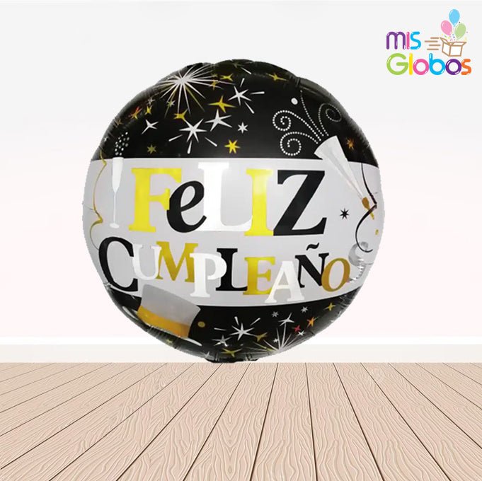 Globo mylar Feliz Cumpleaños Elegance - Mis Globos