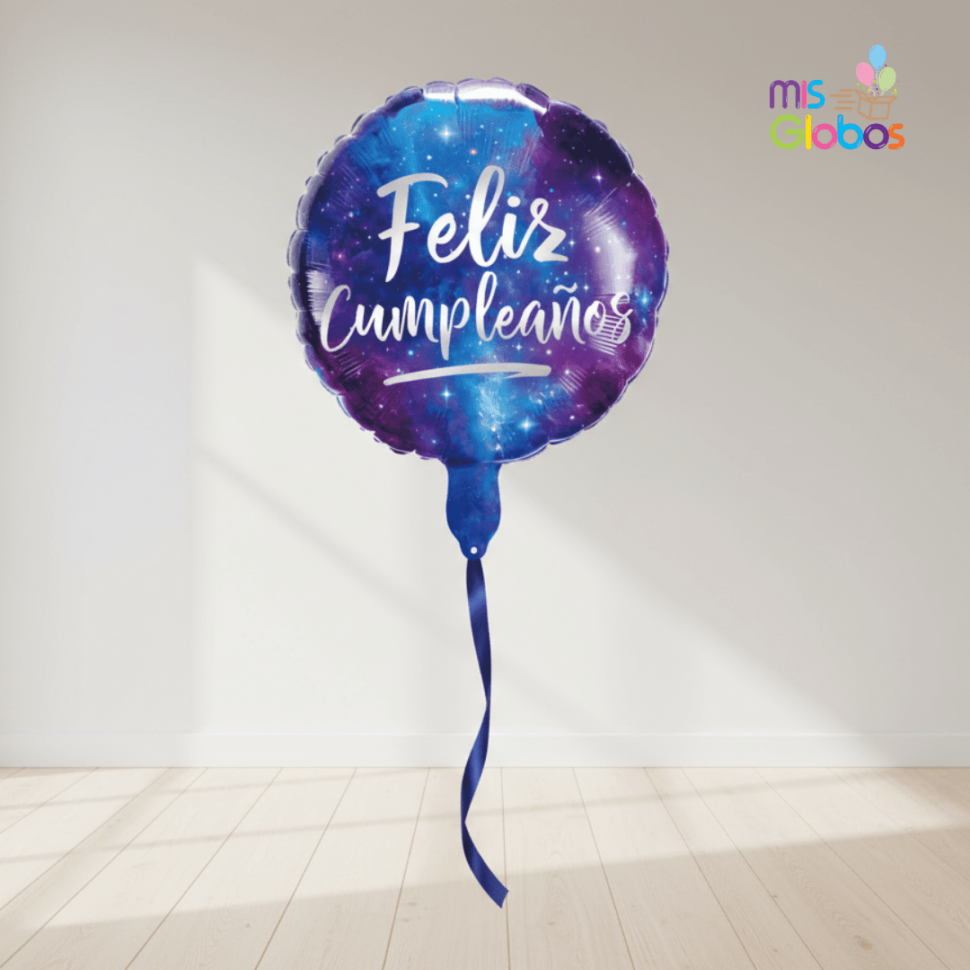 Globo mylar Feliz Cumpleaños Sideral