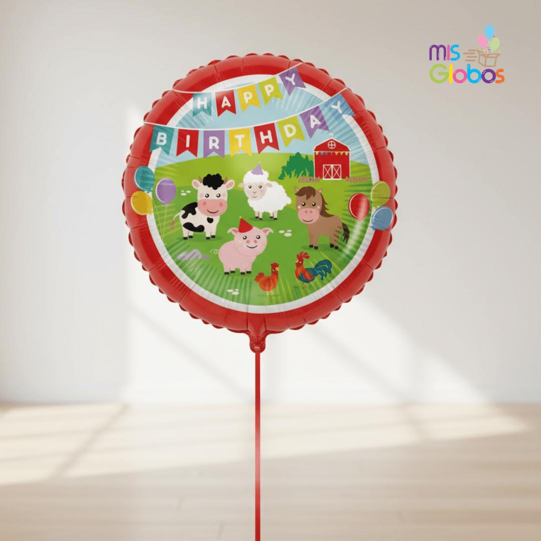 Globo mylar Happy Birthday Granja