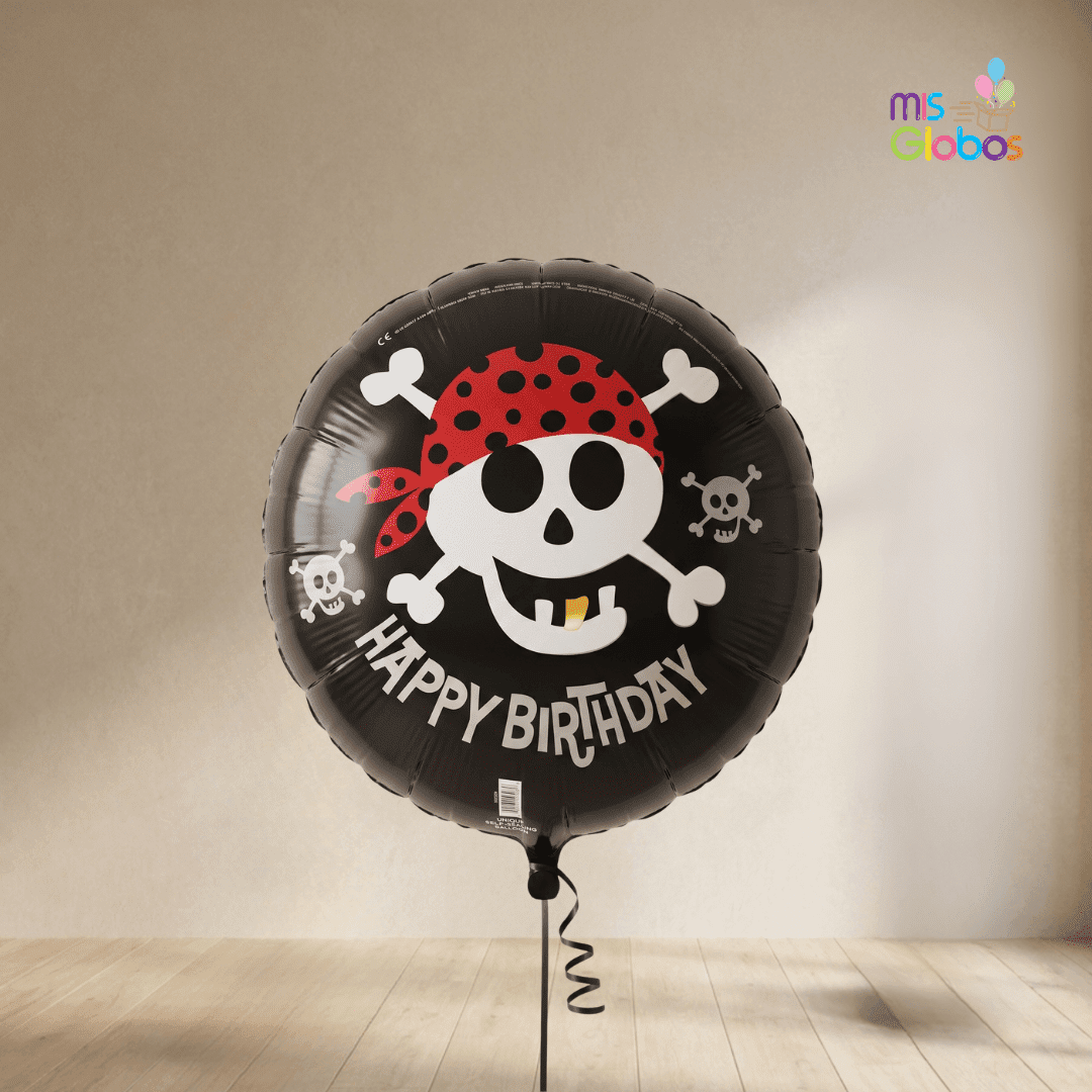 Globo mylar Happy Birthday Pirata