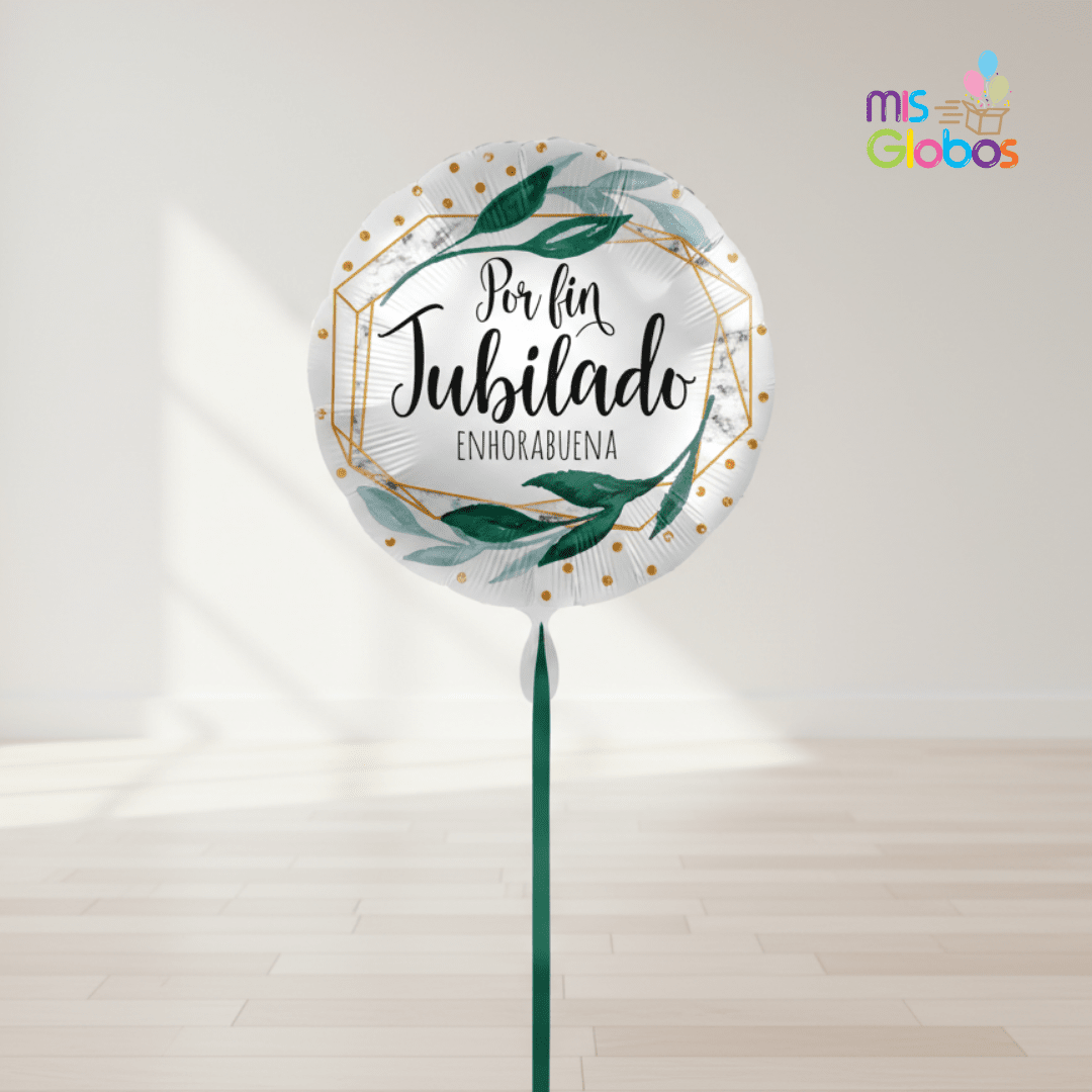 Globo mylar Por fin Jubilado